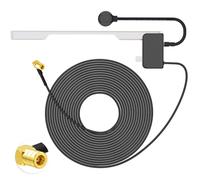 Eightwood Antena de Coche FM Am SMB Dab con Adaptador y Soporte de Cristal