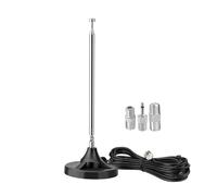 Eightwood Antena telescópica de radio FM para receptor estéreo, base | Antena FM interior con cable de 8 pies para Pioneer Onkyo Yamaha Marantz Bluetooth Home Theater Receptor estéreo HD Radio