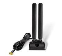Eightwood Antena WiFi 6E Amplificador de señal WLAN Tri-Banda, Base magnética con RP-SMA 200 cm Cable de extensión para Tarjetas Wi-Fi PCI