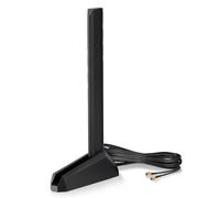 Eightwood Antena WiFi 6E Tri Band 6GHz 5.8GHz 2.4GHz RP-SMA Antena con base magnética y cable de 6.5 pies para PC de escritorio ASUS ROG Strix Gigabyte Aorus Gaming Motherboard WiFi Bluetooth tarjeta