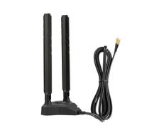 Eightwood Antena WiFi 7 dual para placa base MSI, antena MSI EZ de triple | Antenas de base magnética para MSI MAG B850 Tomahawk, MAG X870/X870E Tomahawk, MPG X870E Carbon, 6GHz 5GHz 2.4GHz
