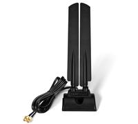 Eightwood Antena WiFi 7 WLAN 6E antena 2,4 GHz 5 GHz 6 GHz tribanda antena RP-SMA adaptador base magnética con cable de extensión de 2 m para PC Bluetooth placa base WLAN tarjetas PCI WiFi Router