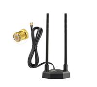 Eightwood Antena WiFi de 7 bandas tri-banda para placa base MSI - 2,4/5/6 GHz omnidireccional WiFi antena con base magnética, conector EZ-Plug 200 cm, cable de extensión compatible con X870 Z890 Z790