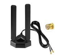 Eightwood Antena WiFi de 7 bandas tri-banda para placa base MSI - 2,4/5/6 GHz omnidireccional WiFi antena con base magnética, conector EZ-Plug 200 cm, cable de extensión compatible con Z890 Z790 X870