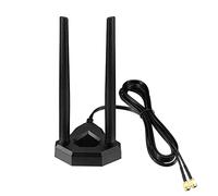 Eightwood Antena WiFi de Doble Banda de 2,4 GHz, 5 GHz, RP-SMA WiFi, Base magnética, Cable de extensión de 6.5 pies para PC de Escritorio PCI PCIe WiFi Tarjeta Bluetooth Router de Red inalámbrica
