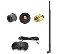 Eightwood Antena WiFi RP-SMA Antena 2.4G 12dBi Tilt-and-Roll WLAN Antena con Base magnética según Scheda WiFi Schede PCI WiFi Router wirelesse Bluetooth ZigBee