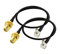 Eightwood Cable adaptador de antena 4G SMA hembra a TS9 macho de 30 cm, 2 unidades para enrutador de antena externa Huawei E5372 E5577 E5786 E5787 Vodafone Netgear Hsdpa MiFi módem Hotspot UMTS Mobile