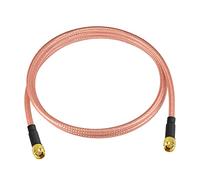 Eightwood Cable SMA macho a SMA macho RG400 de baja pérdida coaxial de 3 pies para antena 4G LTE, antena WiFi, router inalámbrico, radio de jamón