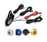 Eightwood DAB+ - Adaptador GPS para radio de coche, adaptador AM/FM a DAB con aleta de tiburón, amplificador de señal de antena de techo con cable RG174, 500 cm