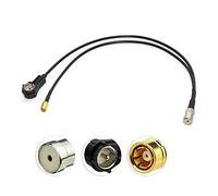 Eightwood Dab Antena Splitter Adaptador SMB a ISO DIN Hembra a Macho Cable de Cable Flexible en ángulo Recto RG174 30cm Compatible para Am/FM Antena de automóvil Pioneer Clarion Kenwood Alpine