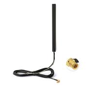 Eightwood Dab + Dab Antena Adaptador SMB Radio de Coche Antena amplificada Montaje de Vidrio con Enchufe SMB antenan 3m 9.8ft Antena RG174 para Radio de Coche Blaupunkt Pioneer Clarion Kenwood Alpine