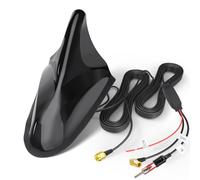 Eightwood DAB DAB+ Antena de tiburón coche FM/DAB/GPS antena de techo con amplificador radio de coche antena SMB/DIN/SMA adaptador + 5 m cable de extensión para Pioneer Sony Kw JC sintonizador de