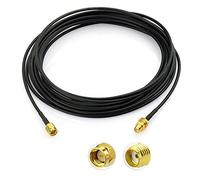 Eightwood SMA Cable Adaptador SMA SMA Hembra BulkHead a macho Adaptador recto Cable de extensión RG174 16.5ft 5m para antena 4G Antena WiFi SMA Huawei 2G 3G 4G LTE