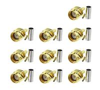 Eightwood WLAN Adaptador RP SMA Conector RP-SMA Conector de PCB Montaje en PCB Recto Crimp 10 Unids para Módulo Inalámbrico RG174 RG316 LMR100 Cable RF