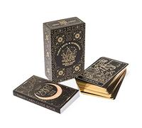 Eighty Eight Miracles, Cartas de tarot místicas grandes de lámina dorada y negra con libro guía amplio de significados simbólicos de historia pasada y destino futuro para lectores de tarot