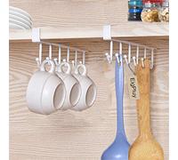 EigPluy 2 piezasTazas Soportes Debajo del Gabinete Taza Almacenamiento Ganchos Utensilios Cocina Colgando Rack