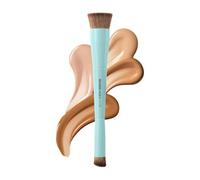 EIGSHOW Pincel para base y corrector, pincel de maquillaje de doble punta para una cobertura de base impecable, corrector de precisión, vegano y libre de crueldad (D110-Cian)