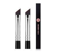 EIGSHOW Pincel para delinear los ojos en ángulo fino Pincel de precisión para delinear los ojos en gel PRO Ángulo plano inclinado ultra delgado Cerdas sintéticas libres de crueldad（2 Pcs）