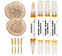 EIGTWEN 4 Rotuladores para Quemar Madera, Bolígrafos de Gel de Combustión para Dibujar Marcas, Opción Ideal para Hacer Regalos