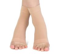 EIH1 1 par de calcetines acolchados de patinaje sobre hielo con protección de tobillo almohadilla de gel para hockey patín tobillos elásticos para botas de deporte, correr