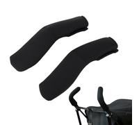 EIH1 1 Par Universal Stroller Mango Cubiertas con Negro Cuero Artificial Cubierta para Cool Stroller Accesorios