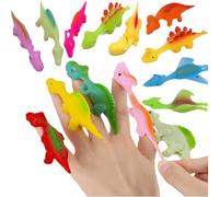 EIH1 15 piezas Juguetes Para Dedos De Dinosaurio Tirachinas Juguetes de Dinosaurios Voladores Extensibles para los Dedos Juguetes de dinosaurio volador de goma liberan el estrés Regalos para niños