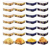 EIH1 24 Piezas Bandejas de aperitivos para Halloween, decoración de aperitivos para fiestas de cumpleaños para niños, cajas de papel para comida de noche de películas, bandejas de comida