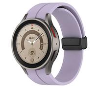 EIHAIHIS 20mm Correa con Fuerte Cierre Plegable Magnética para Samsung Galaxy Watch 5/4 40mm 44mm, Banda Ajustable de Silicona Suave para Galaxy Watch 5 Pro 45mm/LTE 44mm/Watch 4 42mm 46mm, Violeta