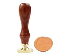 EIHI 1 Sello de Cera Árbol de la Vida en Latón Personalizado con Mango de Madera para Sobres, Invitaciones, DIY, Scrapbooking