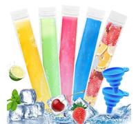 EIHI 100 Piezas Bolsas de molde de paleta helada, bolsitas de paleta, bolsa de paleta Bolsa de paleta, con embudo, utilizada para yogur, caramelos, fiesta de helados