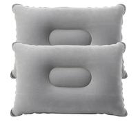 EIHI 2 pieza 38x24cm Cojines inflables, Cojines inflables Viajar, Acampar, al Aire Libre, Pescar, Cojín Hinchable, almohada playa, almohada inflable, gris plateado