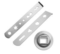 EIHI 2 Piezas Accesorios para Galletas De Mantequilla, 8 Formas De Accesorios para Galletas De Mantequilla De Acero Inoxidable 430 para Picadora De Carne, Kitchenaid Accesorios（Plata）