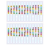 EIHI 2 piezas de colores de guitarra diapasón pegatinas para aprender a tocar la guitarra y la teoría de la música adecuado para todos los niveles conjunto de dos pegatinas hechas en los EE UU