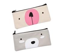 EIHI 2 Piezas Estuches, Bolsas De Maquillaje De Lona, Estuches Pequeños,Estuche De Lápices Plumier con Cremallera,Estuche Pequeño, Cartuchera para Niño, Niña, Estudiantes