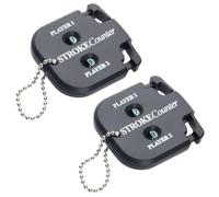 EIHI 2 Piezas Mini Contador Manual, Contador De Golpes De Golf Digital, 2 Jugadores Golf Score Counter Portátil con Llavero, Golf Accesorios para Golf Y Otros Juegos De Pelota(Negro)