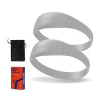 EIHI 2 piezas rodillera de silicona para rótula, rodillera ortopédica, rodillera ajustable para hombre, mujer, banda para correr, deporte y actividades cotidianas - Gris claro