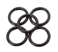 EIHI 20 pcs Mosqueton Redondode metal,Ganchos de Resorte Anilla Tórica,mini Aleación de Zinc Mosqueton Bolso,Maletas,Manualidades de Bricolaje(negro claro)