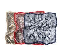 EIHI 3 Piezas Pañuelos Satén Cuadrados Grandes Pelo Accesorios Seda De Playa Estampado Clásico Para Mujer