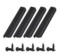 EIHI 4 Piezas 120mm Tiradores Ocultos para Armarios de Cocina Con tornillos, Tiradores de Puerta de Cajón en Aluminio, Manijas Ocultas Para Muebles de Cocina, Tirador Puerta Armario Invisible