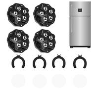 EIHI 4 Piezas mini ruedas adhesivas giratorias, con 5 bolas cada una, con adhesivo y pastillas de freno, Rueda móvil universal 360, ruedas para muebles de gran resistencia