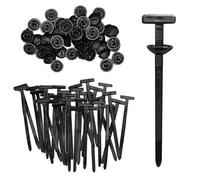 EIHI 50 Piezas Hebillas Universales de para atar Cables, Abrazaderas Plastico - Nylon Universal Cable tie Buckle,Para Guardabarros, Maletero, Reparación de Automóviles