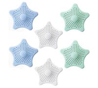 EIHI 6 Piezas Filtro universal de silicona para desagüe, filtro para fregadero, fregadero de cocina, fregadero de baño, atrapa pelos para bañera y ducha, práctico filtro para desagüe