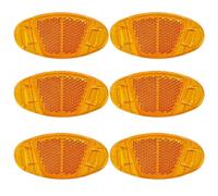EIHI 6 Piezas Reflectores de Alto Brillo Reflectores de Bicicleta para Todas Las Ruedas Amarillo