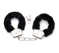 EIHI Esposas rosas para parejas, esposas de peluche (Negro)