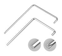 EIHI Juego de herramientas de ajuste de ventanas, hexagonales curvados de 4 mm y Torx TX15 para un ajuste versátil de herrajes de ventanas, Llave inglesa cromada mate