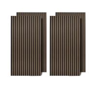 Eikuavons Paneles acústicos, revestimiento de pared, decoración de pared interior, 6 unidades de 120 x 60 cm, 2,1 cm de grosor, paneles de pared de madera de funier y fieltro, paneles de madera de