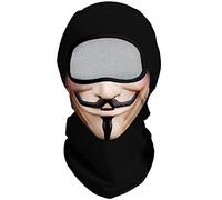 Eikuni Pasamontañas para hombres y mujeres, ligero, para esquí, motocicleta, Halloween, ciclismo, equitación, caza, pesca, Black Beard Smile para hombre, Talla única