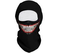 Eikuni Pasamontañas para hombres y mujeres, pasamontañas fantasma, máscara de calavera, ligera para esquí, motocicleta, Halloween, ciclismo, equitación, Cráneo boca abierta labios rojos, Talla única