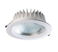 Eilen - Downlight Led Empotrable Redondo 15W, Aluminio/Cristal, 1283 lúmenes, Luz Blanca Neutra (4000K), Led COB, Ángulo Apertura 120º, 30.000H Vida Útil, IP20, Diámetro Ø10.5cm, Color Blanco