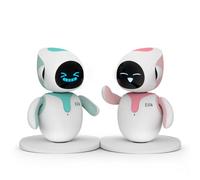 Eilik - Lindas mascotas robot para niños y adultos, tu compañero interactivo perfecto en casa o espacio de trabajo. Regalos únicos para niñas y niños (combinación azul + rosa)